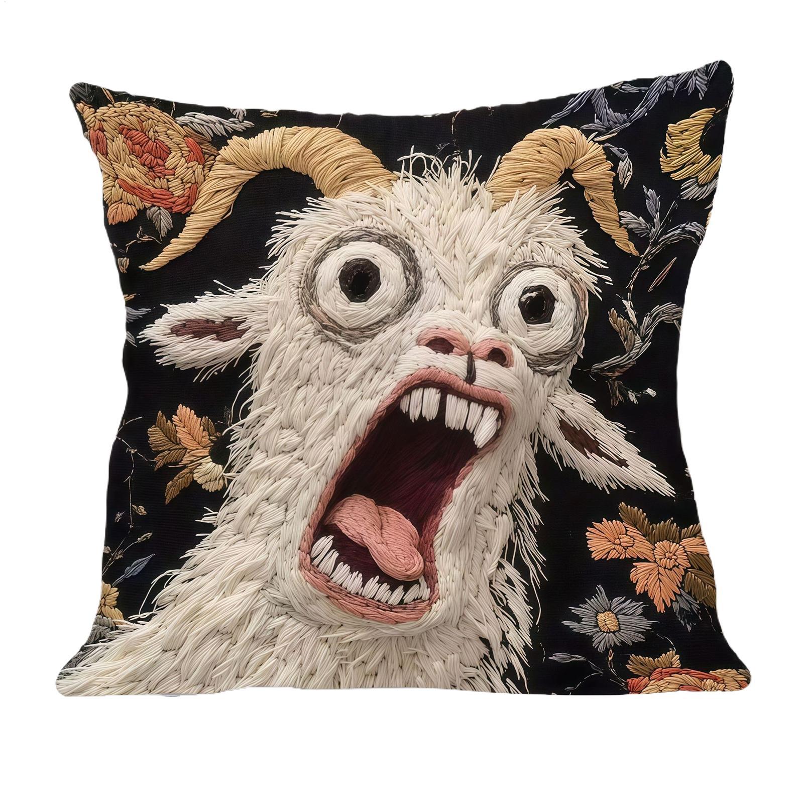 45x45cm Screaming Goat Pillow  - огляд і ціна Pillow Cover 20X20