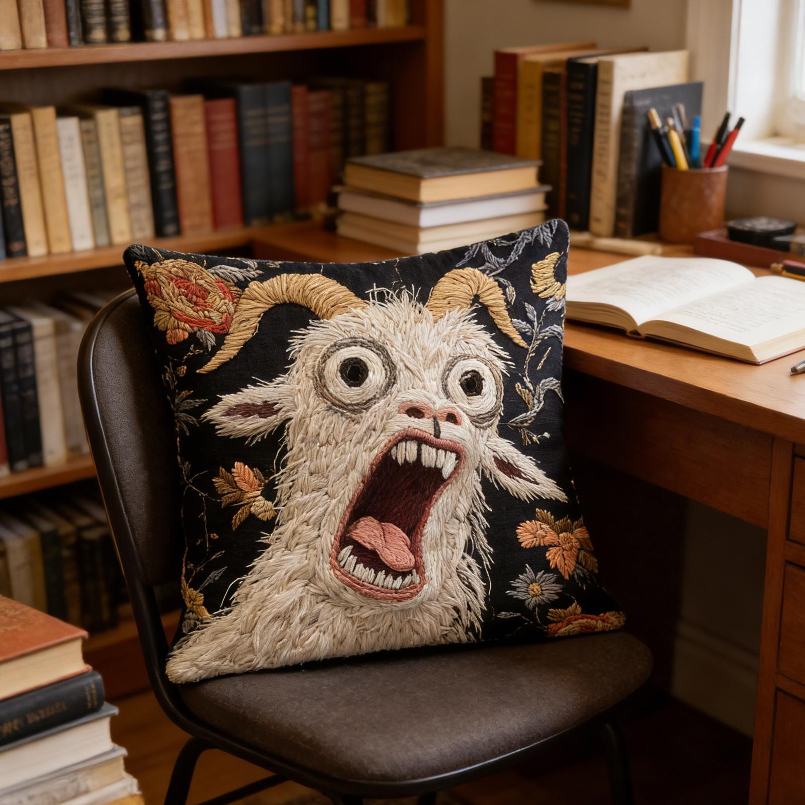 45x45cm Screaming Goat Pillow  - огляд і ціна Pillow Cover 20X20