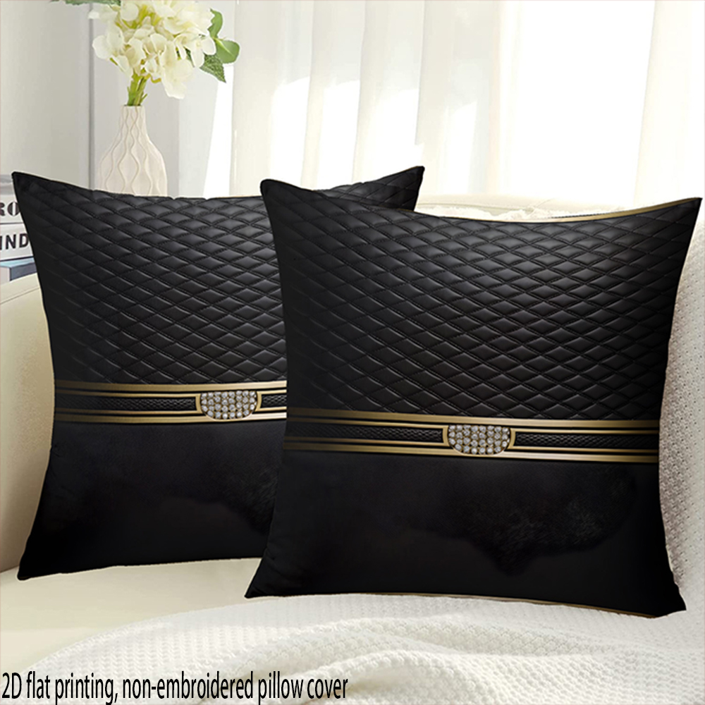 2D Flat-2pack Luxury Black Pil - огляд і ціна Pillow Cover 20X20