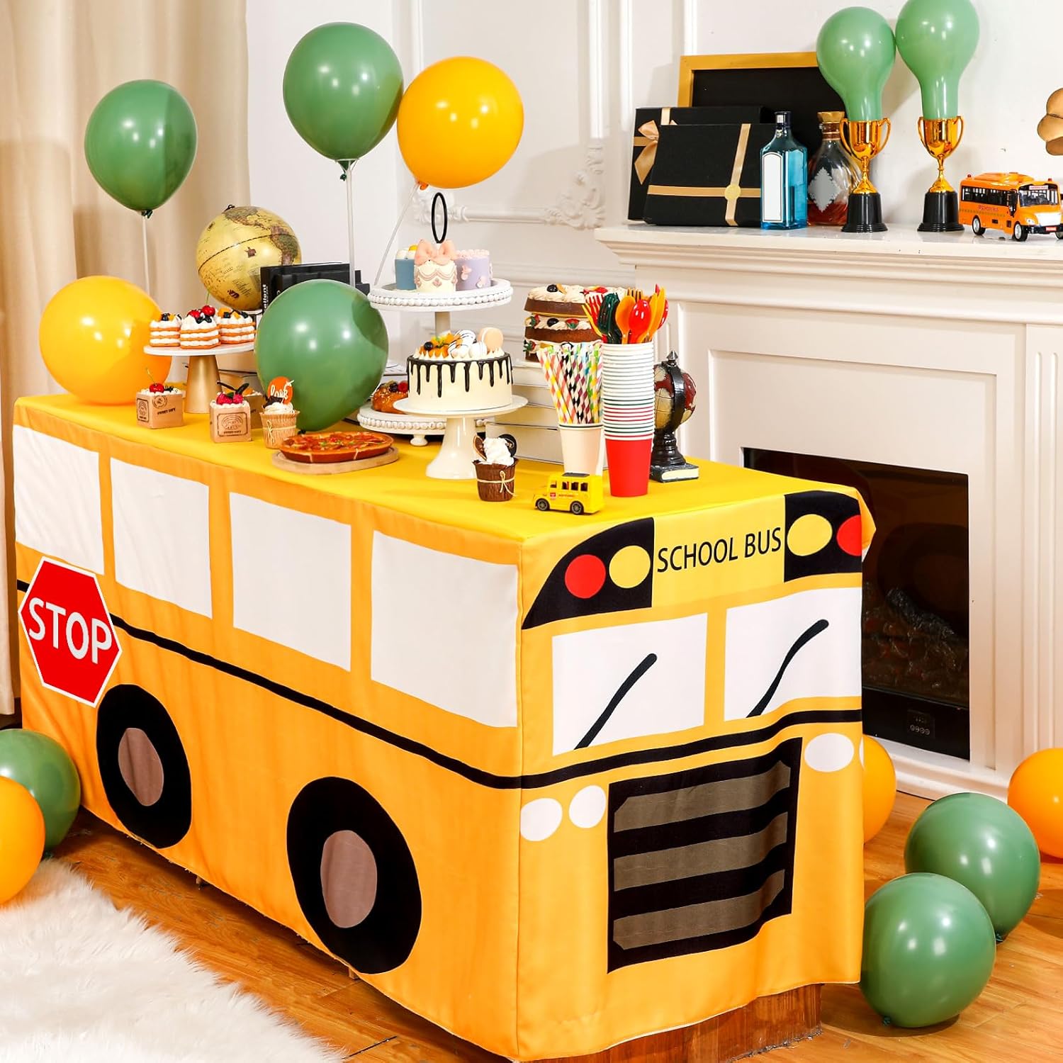 Cartoon School Bus Tablecloth  - огляд і ціна Home Textiles Today News