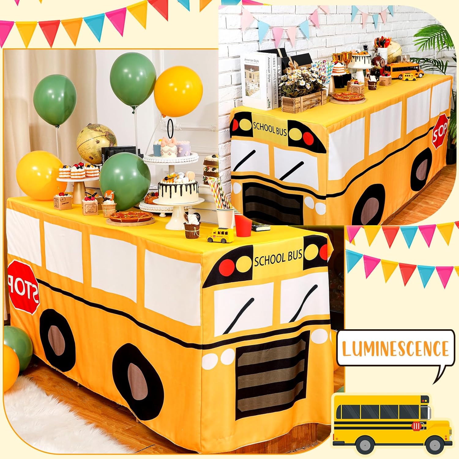Cartoon School Bus Tablecloth  - огляд і ціна Home Textiles Today News
